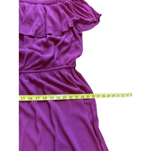 City Chic Off Shoulder Burgundy Dress - Size XL/22 - Picture 8 of 13